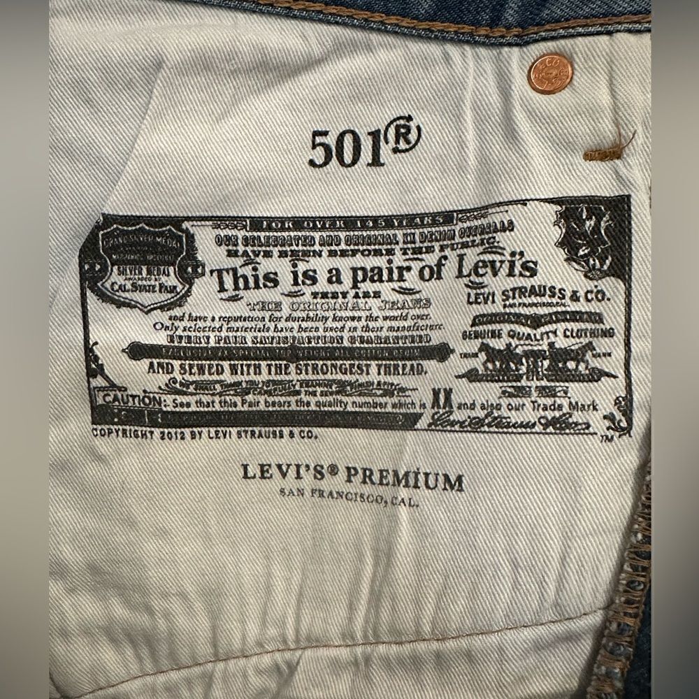 Levi’s- 501 High Rise, Straight Leg- new without Tag - Picture 5 of 5